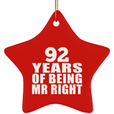 92nd Anniversary 92 Years Of Being Mr Right - Star Ornament