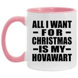 All I Want For Christmas Is My Hovawart - 11oz Accent Mug Pink