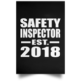 Safety Inspector Established EST. 2018 - Poster Portrait