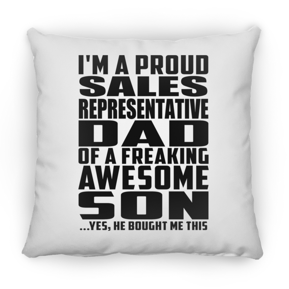 Proud Sales Representative Dad Of Awesome Son - Throw Pillow