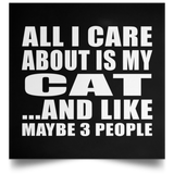 All I Care About Is My Cat - Poster Square