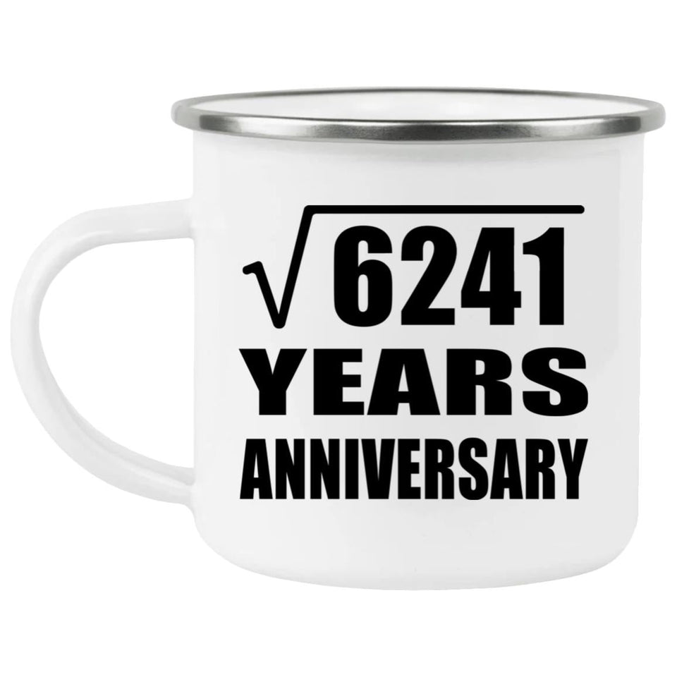 79th Anniversary Square Root of 6241 Years Anniversary - 12oz Camping Mug