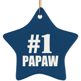 Number One #1 Papaw - Star Ornament
