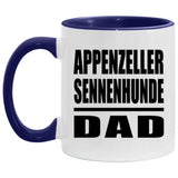 Appenzeller Sennenhunde Dad - 11oz Accent Mug Purple