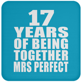 17th Anniversary 17 Years Of Being Mrs Perfect - Drink Coaster