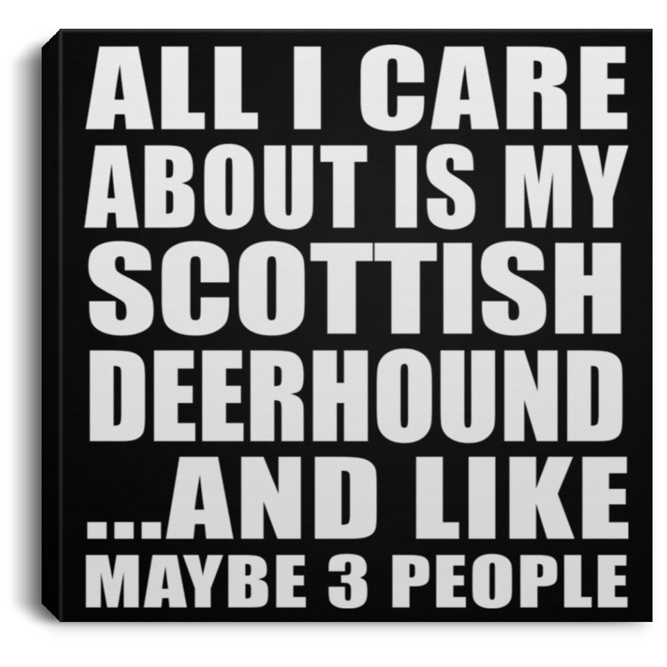 All I Care About Is My Scottish Deerhound - Canvas Square