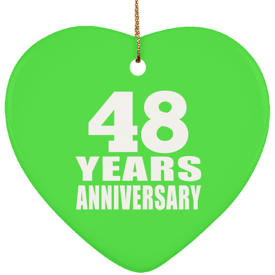 48th Anniversary 48 Years - Heart Ornament