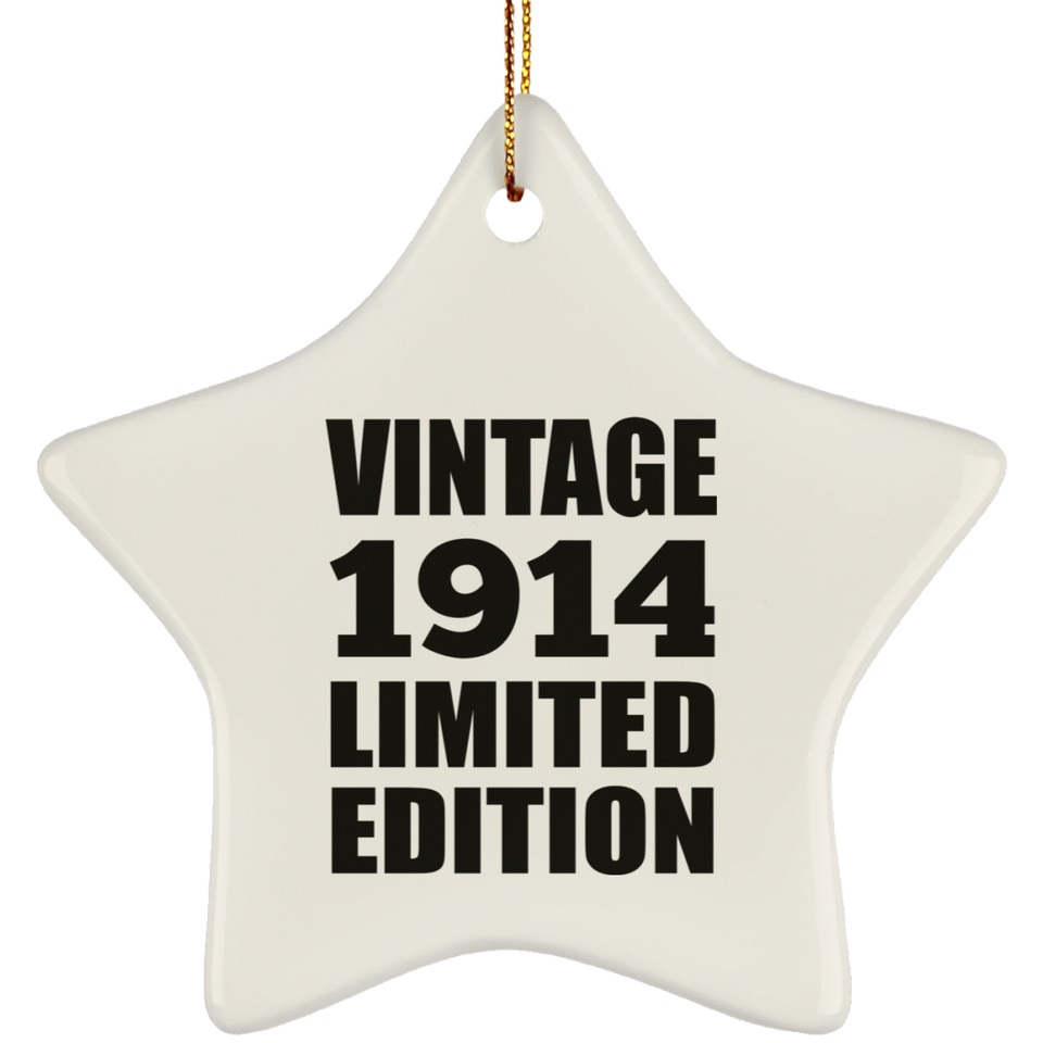 110th Birthday Vintage 1914 Limited Edition - Star Ornament