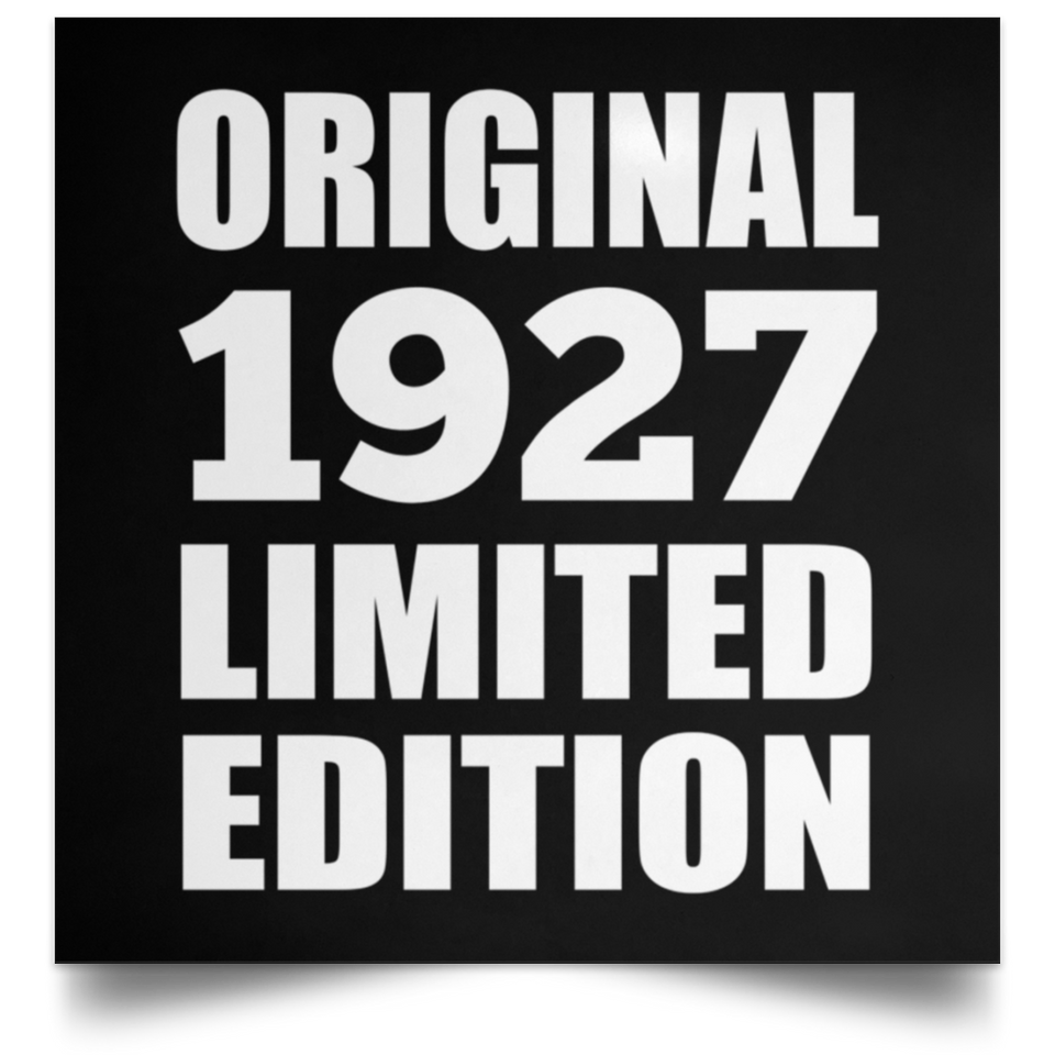 97th Birthday Original 1927 Limited Edition - Poster Square