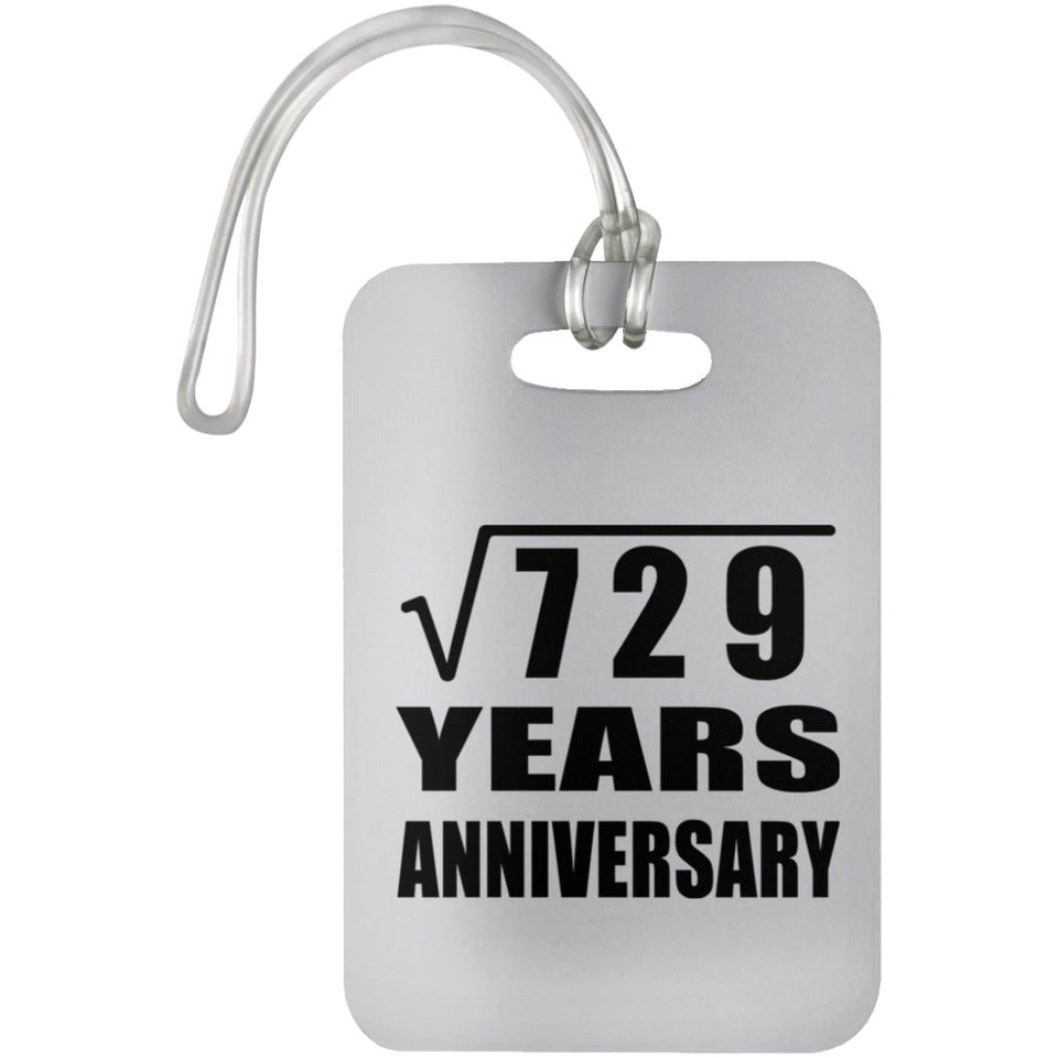 27th Anniversary Square Root of 729 Years Anniversary - Luggage Bag Tag