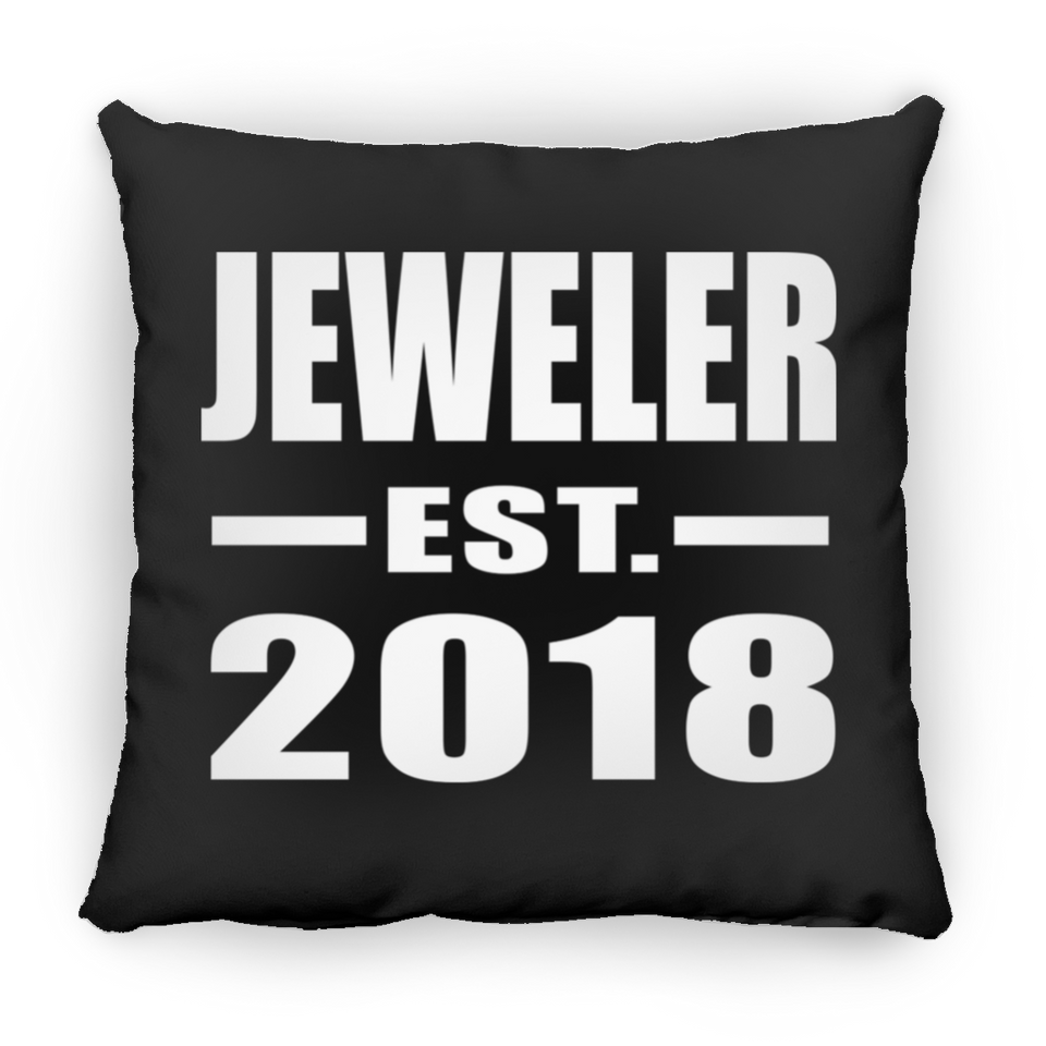 Jeweler Established EST. 2018 - Throw Pillow Black