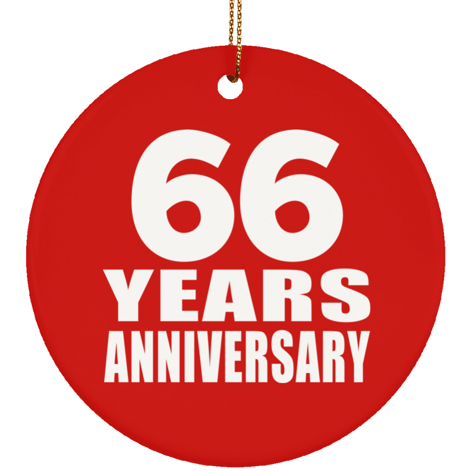 66th Anniversary 66 Years Anniversary - Circle Ornament