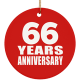 66th Anniversary 66 Years Anniversary - Circle Ornament