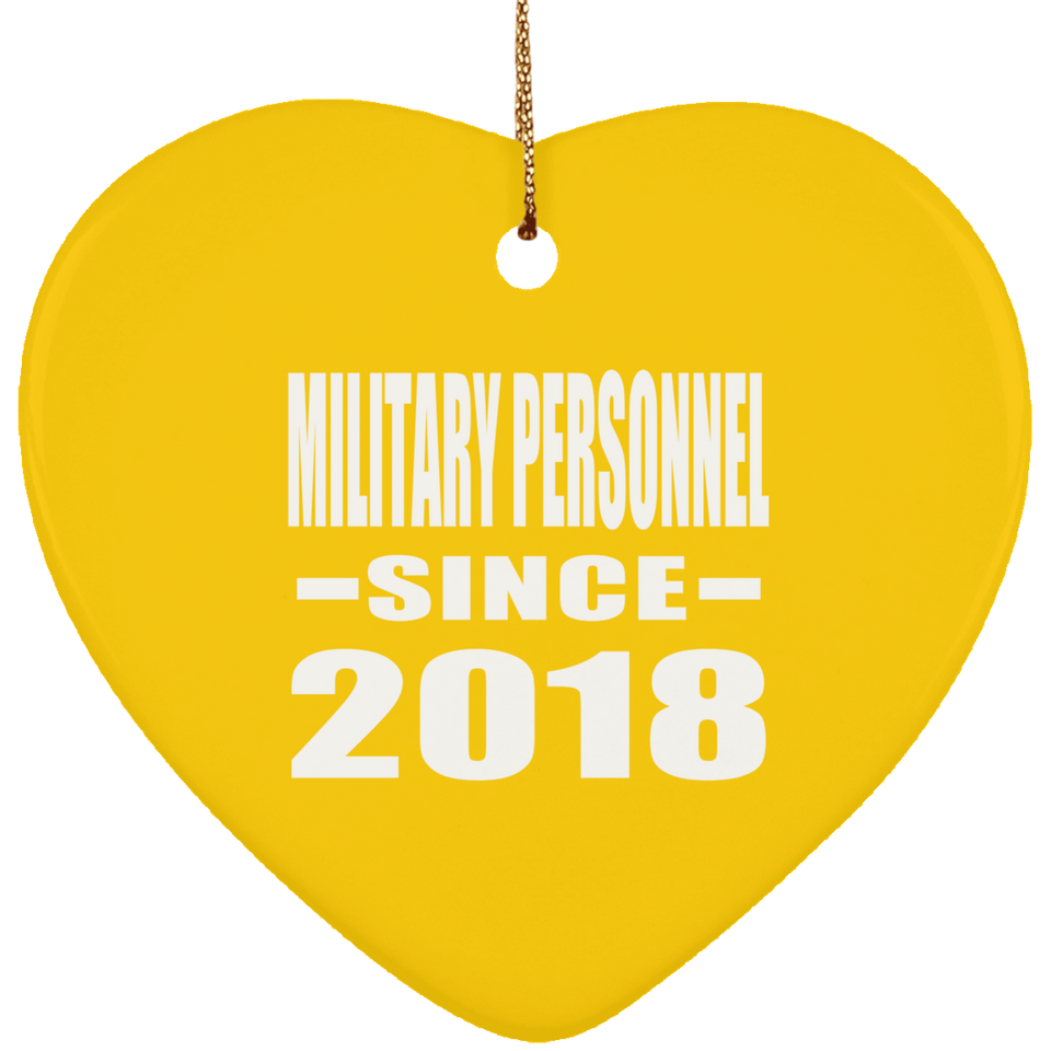 Military Personnel Since 2018 - Heart Ornament