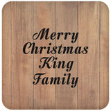 Merry Christmas King Family - Drink Coaster C