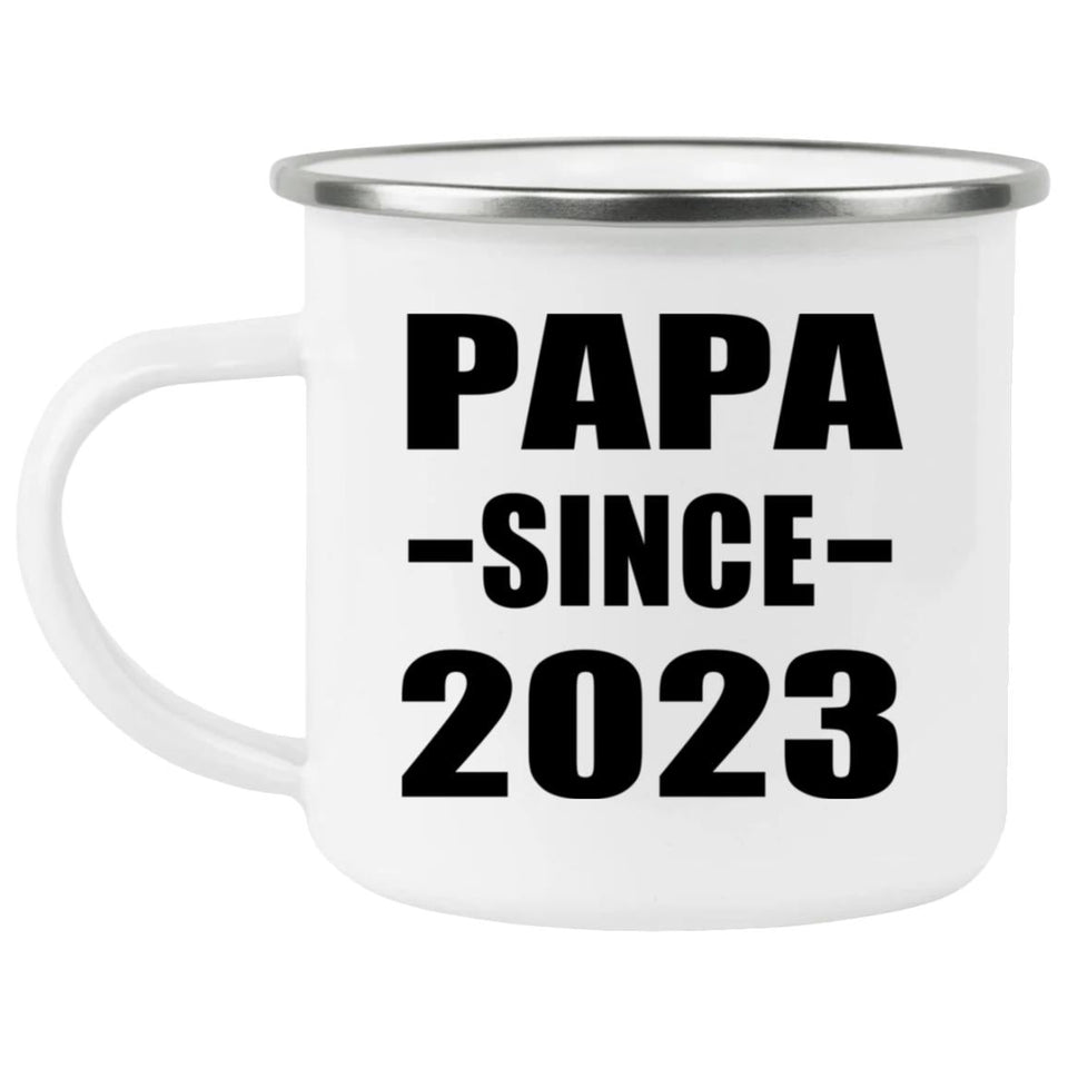 Papa Since 2023 - 12oz Camping Mug