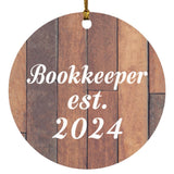Bookkeeper Established Est. 2024 - Circle Ornament E
