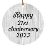 Happy 21st Anniversary 2023 - Circle Ornament F