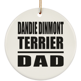 Dandie Dinmont Terrier Dad - Circle Ornament