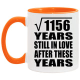 34th Anniversary Square Root of 1156 Years Still In Love - 11oz Accent Mug Orange