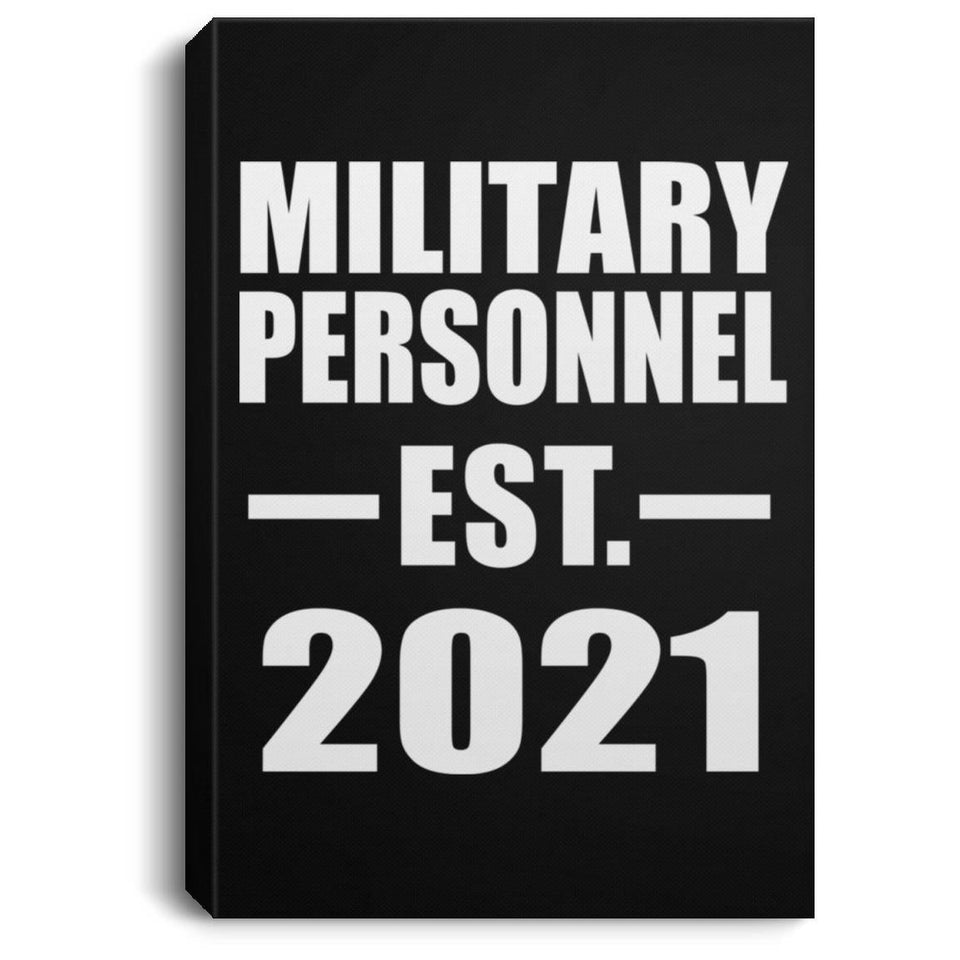 Military Personnel Established EST. 2021 - Canvas Portrait