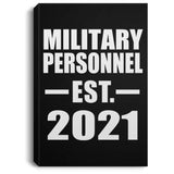 Military Personnel Established EST. 2021 - Canvas Portrait