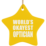 World's Okayest Optician - Star Ornament