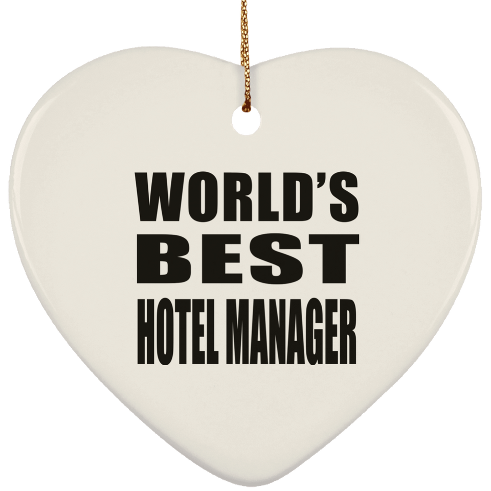 World's Best Hotel Manager - Heart Ornament