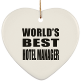 World's Best Hotel Manager - Heart Ornament