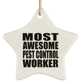 Most Awesome Pest Control Worker - Star Ornament