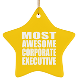Most Awesome Corporate Executive - Star Ornament