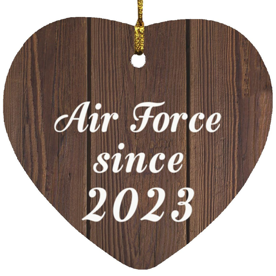 Air Force Since 2023 - Heart Ornament D