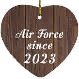 Air Force Since 2023 - Heart Ornament D