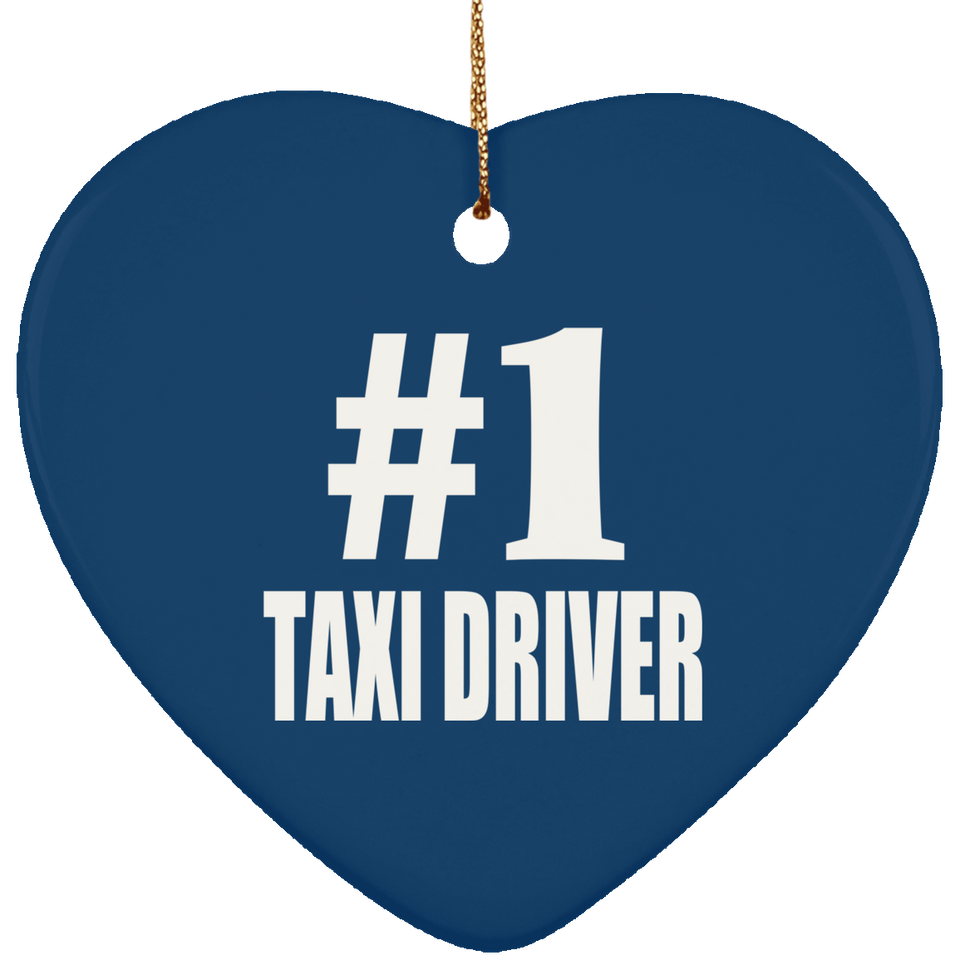 Number One #1 Taxi Driver - Heart Ornament