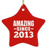11th Birthday Amazing Since 2013 - Star Ornament