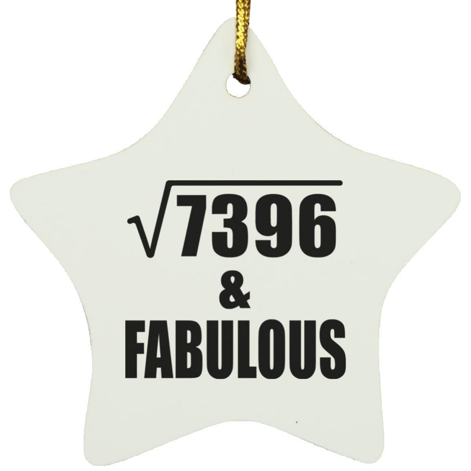 86th Birthday Square Root of 7396 & Fabulous - Star Ornament