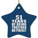 51st Anniversary 51 Years Of Being Mr Perfect - Star Ornament