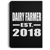 Dairy Farmer Established EST. 2018 - Canvas Portrait