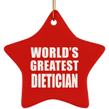 World's Greatest Dietician - Star Ornament