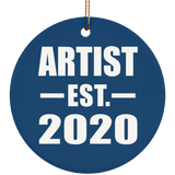 Artist Established EST. 2020 - Circle Ornament