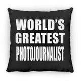 World's Greatest Photojournalist - Throw Pillow Black