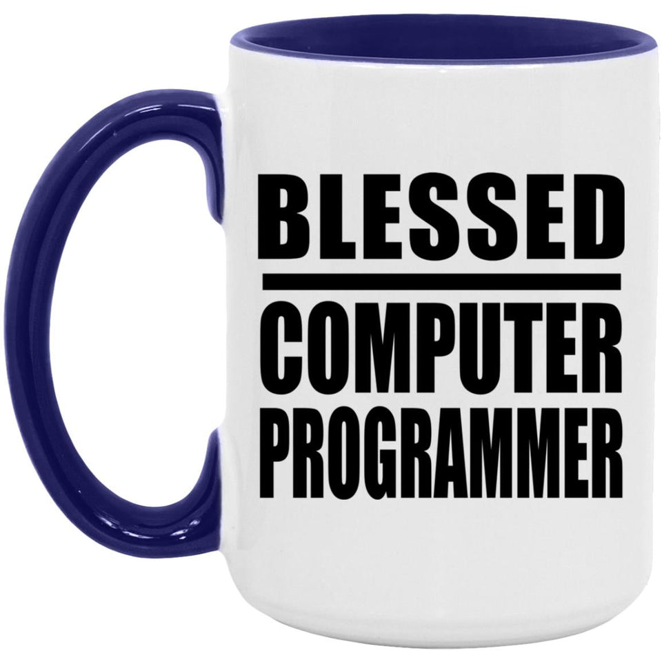 Blessed Computer Programmer - 15oz Accent Mug Purple