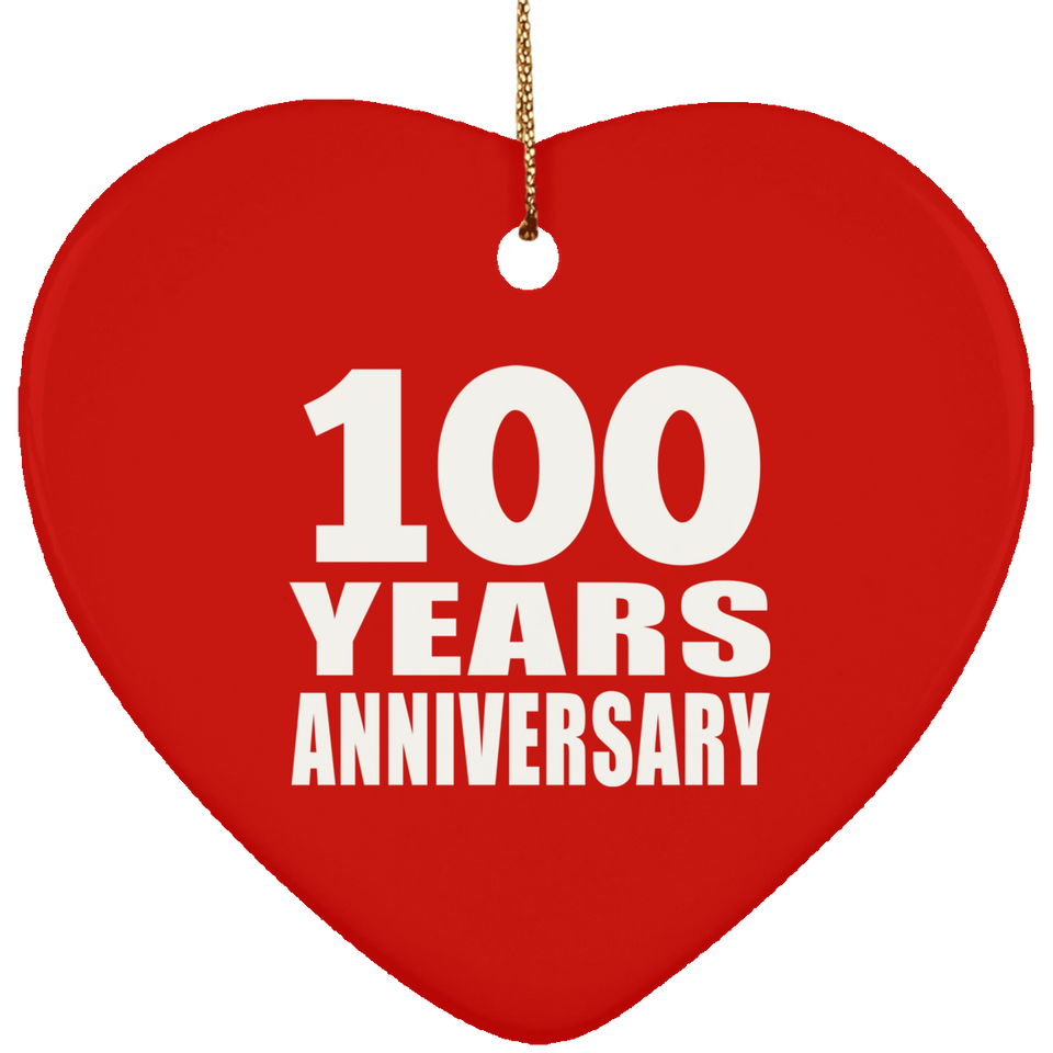 100th Anniversary 100 Years - Heart Ornament