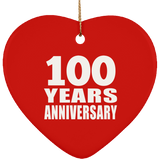 100th Anniversary 100 Years - Heart Ornament