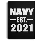 Navy Established EST. 2021 - Canvas Portrait