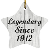 112th Birthday Legendary Since 1912 - Star Ornament F