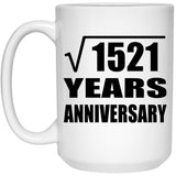 39th Anniversary Square Root of 1521 Years Anniversary - 15oz Coffee Mug