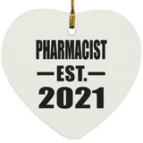 Pharmacist Established EST. 2021 - Heart Ornament