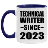 Technical Writer Since 2023 - 11oz Accent Mug Purple
