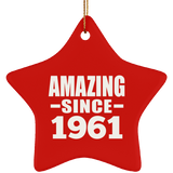 63rd Birthday Amazing Since 1961 - Star Ornament